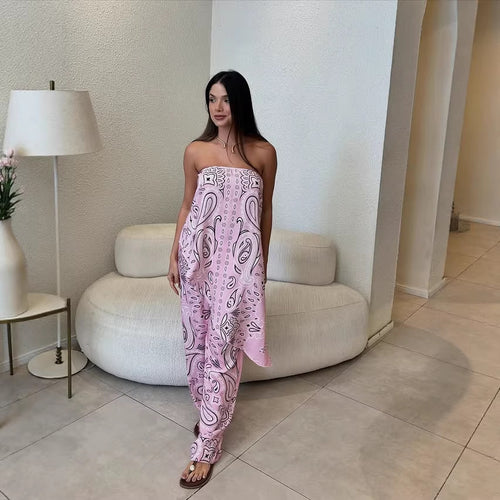Damer afslappet jumpsuit med løs pasform og stilmønster Skovae