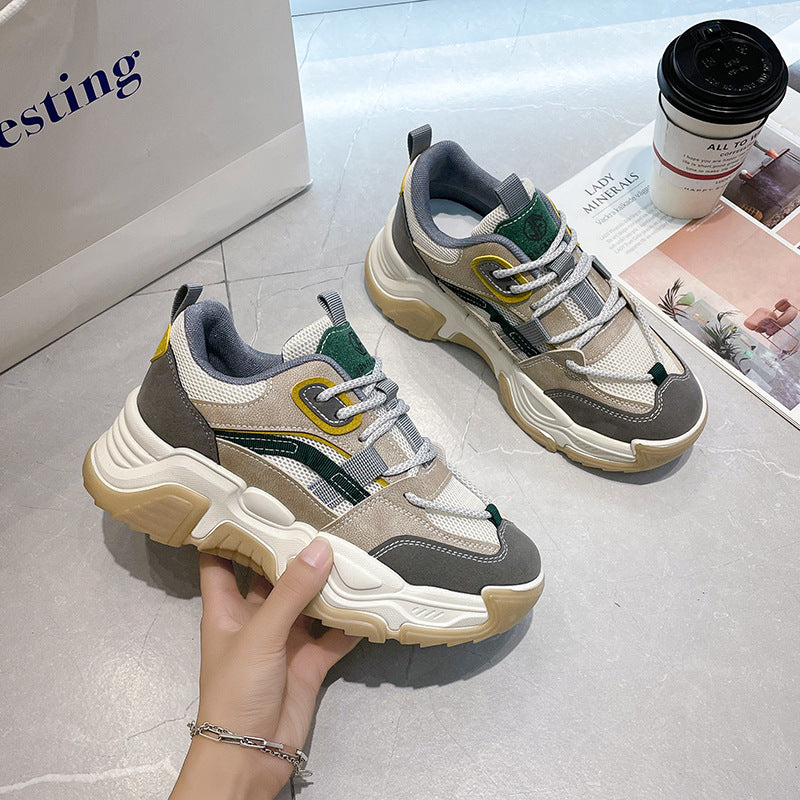 Dame Chunky Sneakers med åndbart overmateriale og dæmpende sål Stilla