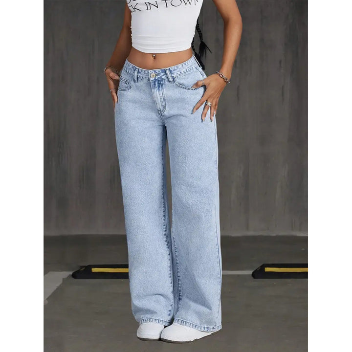 Dame bredde jeans i vintage stil Skovae