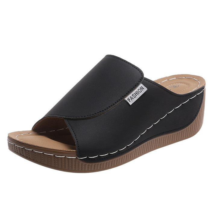 Dame Wedge-Pantoletten med mode- og ergonomisk sål Stilla