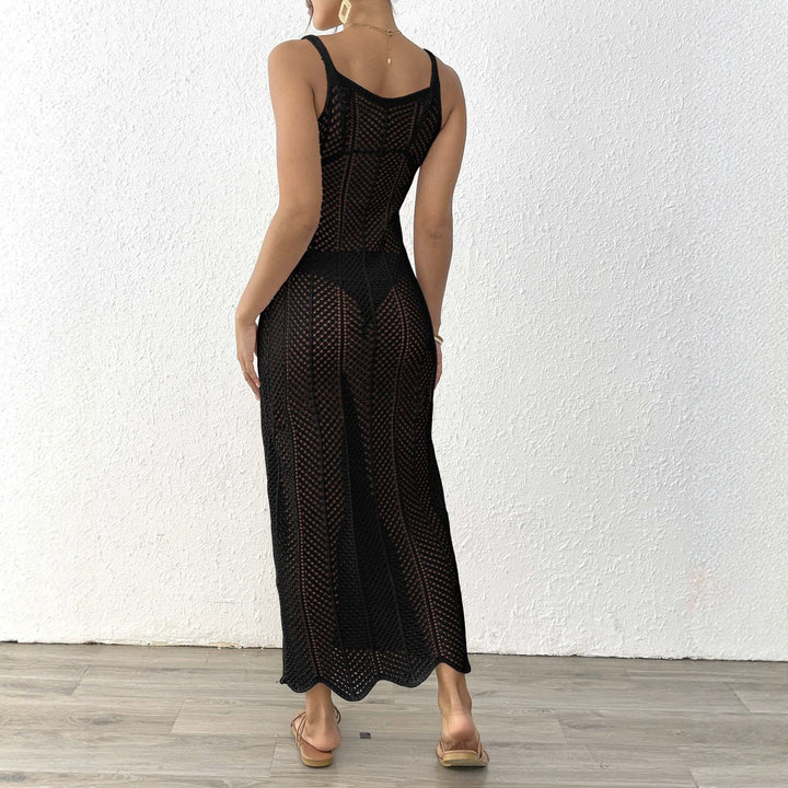 Dame transparent strand sarong med elegant design Skovae