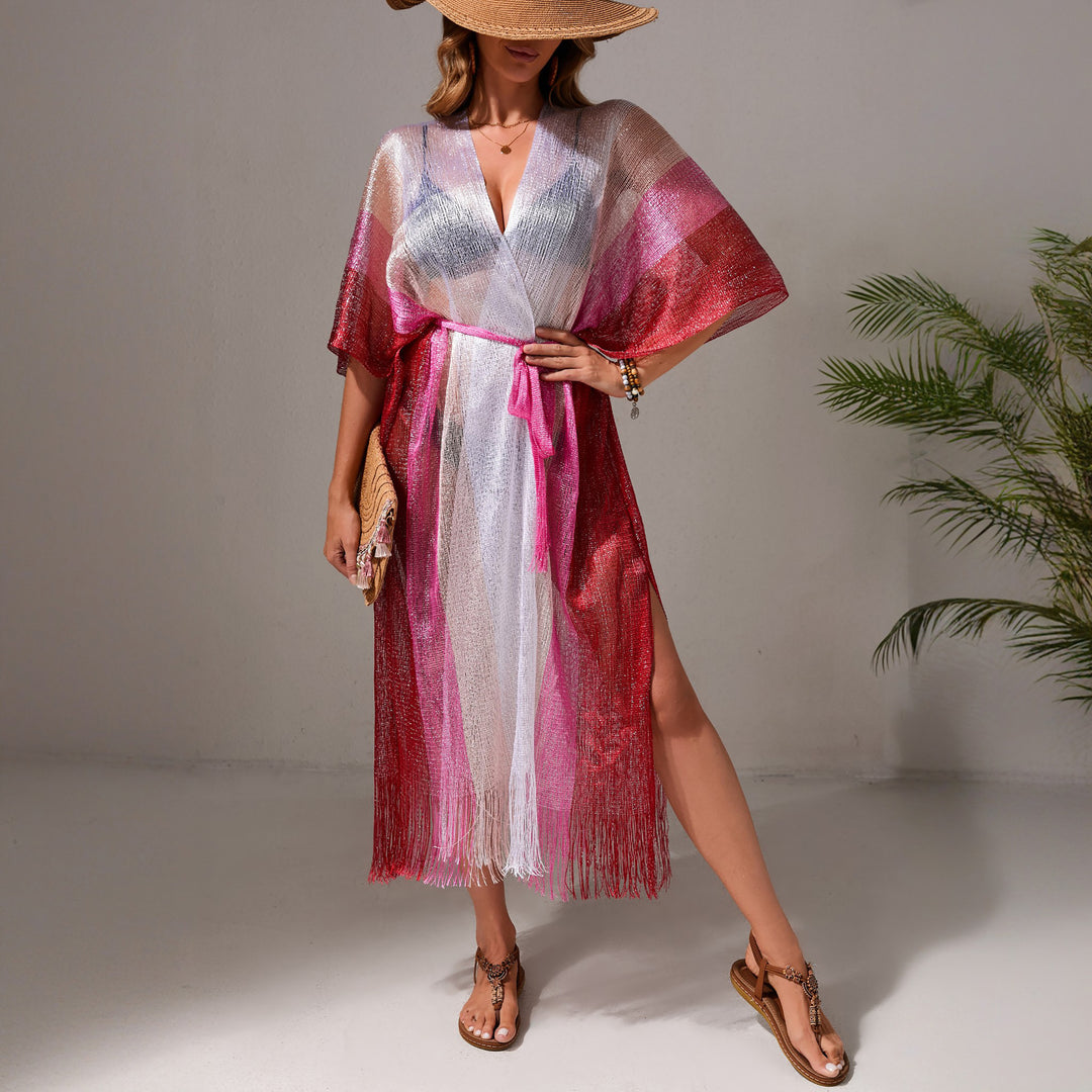 Dame Let Transparent Frynse Cover-Up Stilla