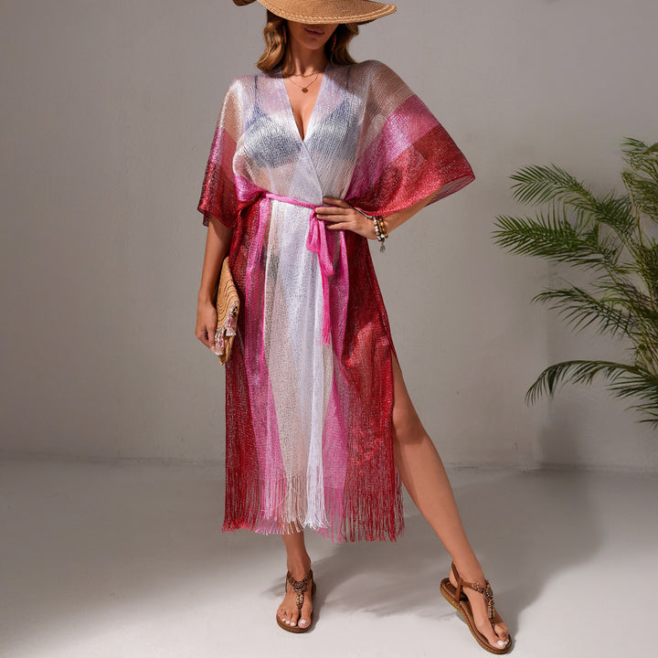 Dame Let Transparent Frynse Cover-Up Stilla
