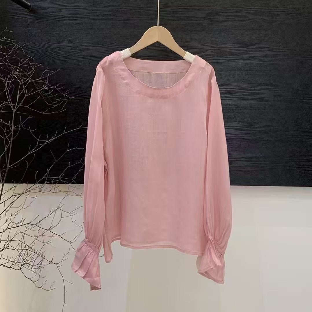Femme Flowing Langærmet Bluse Stilla