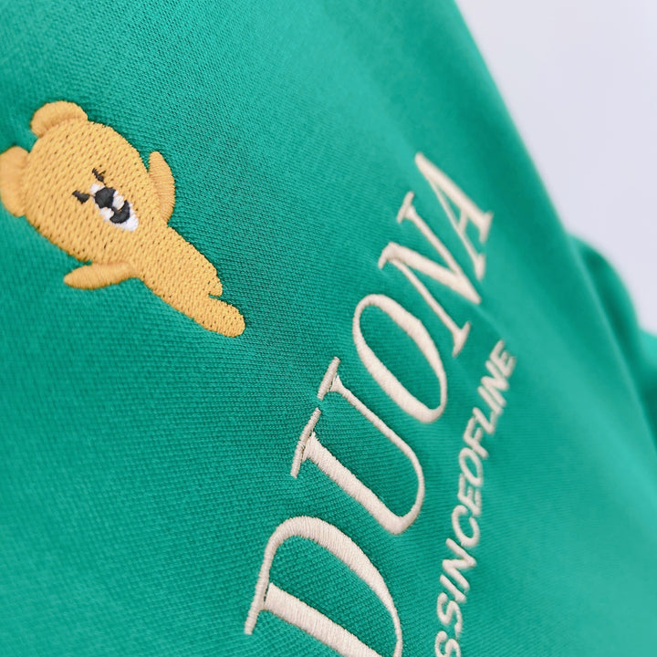 Dame sweatshirt med moderigtigt flæse-design og klassisk krave Stilla