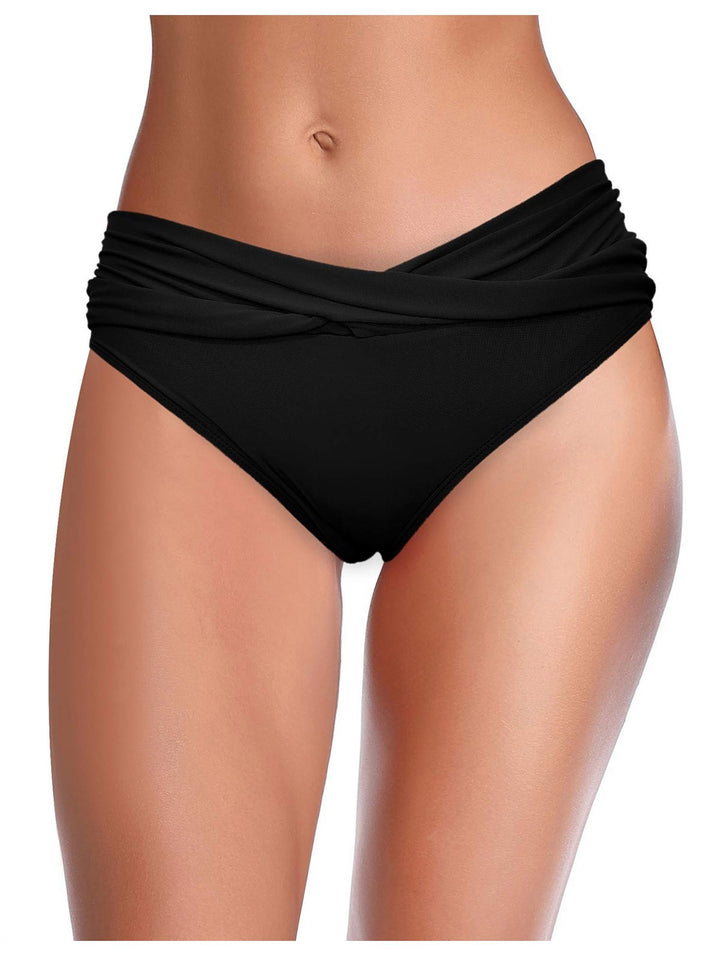 Dame bikini-bukser med elegent indpakningsdesign Skovae