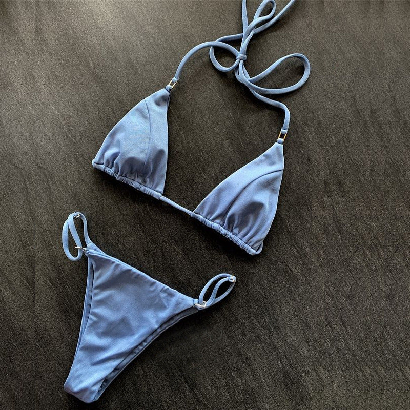 Dame Bikini-sæt med spændende dyretryk og justerbare snøre detaljer Stilla