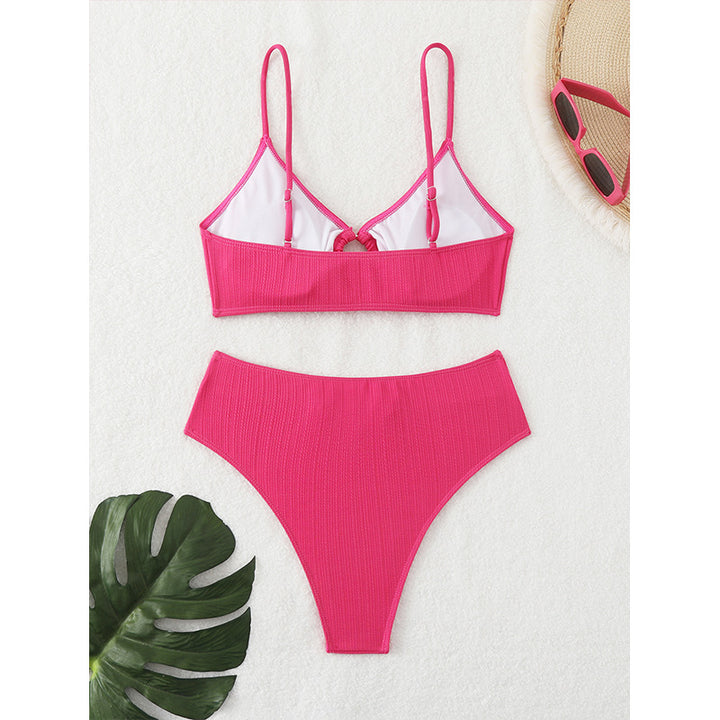 Dame Højtaljede Rib-Bikini-Sæt Stilla