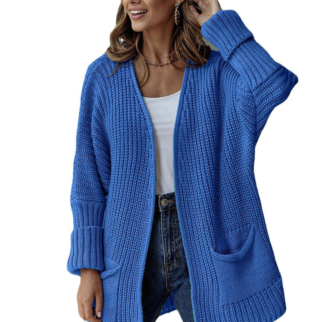 Kvinders cardigan med åben front og store lommer Stilla