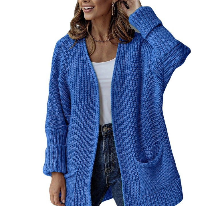 Kvinders cardigan med åben front og store lommer Stilla