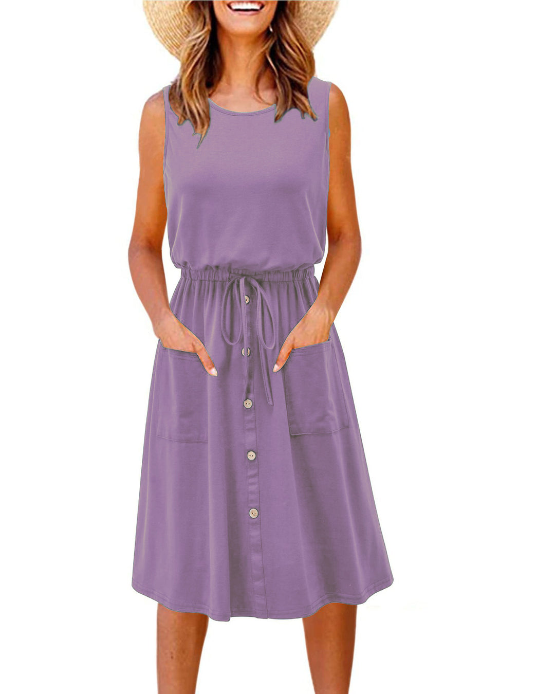 Dame Button-Up Fritids Midi Kjole Stilla