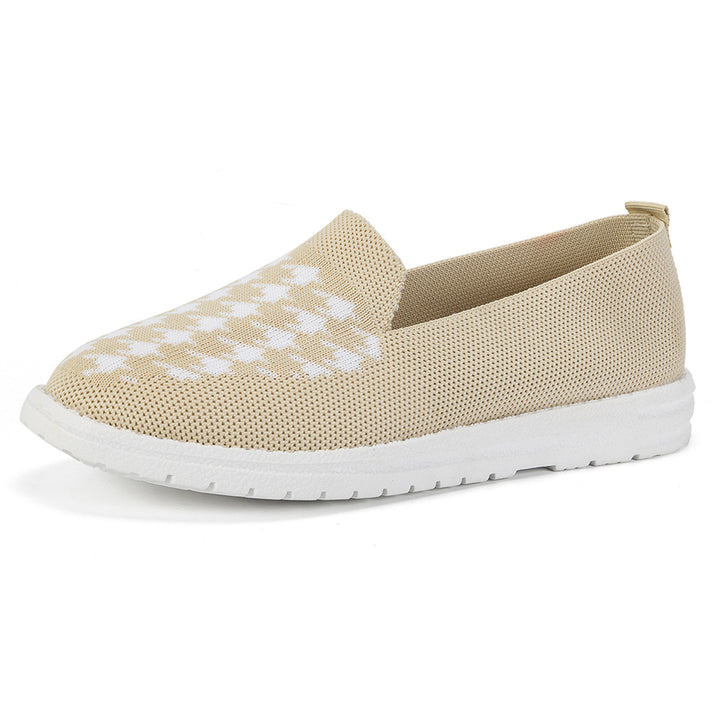 Damer komfortable Slip-On sneakers i moderne houndstooth mønster Stilla
