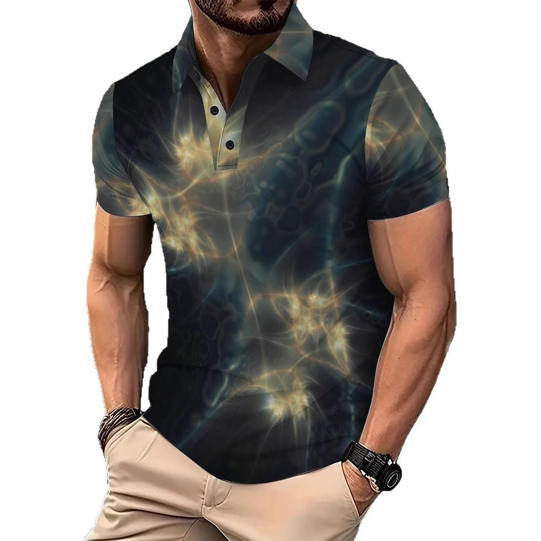 Herrer poloshirt med moderne grafikdesign og åndbare egenskaber Stilla