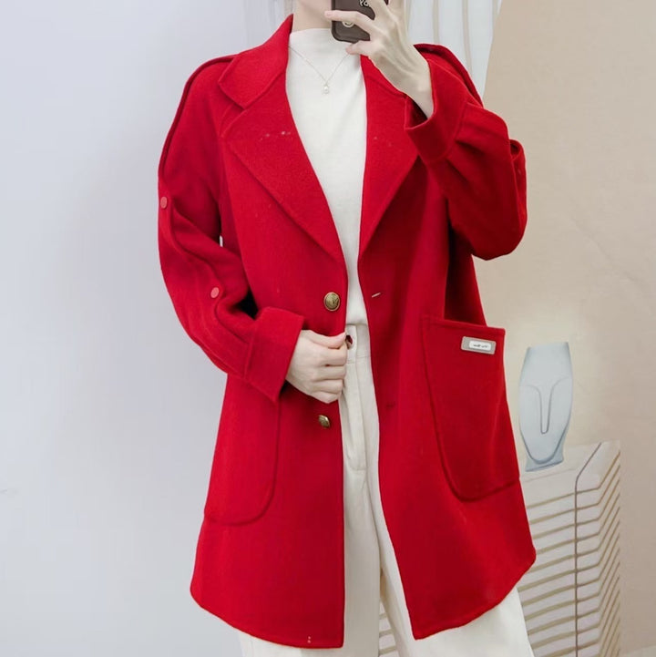 Damer elegant og varm blazer med store lommer Stilla