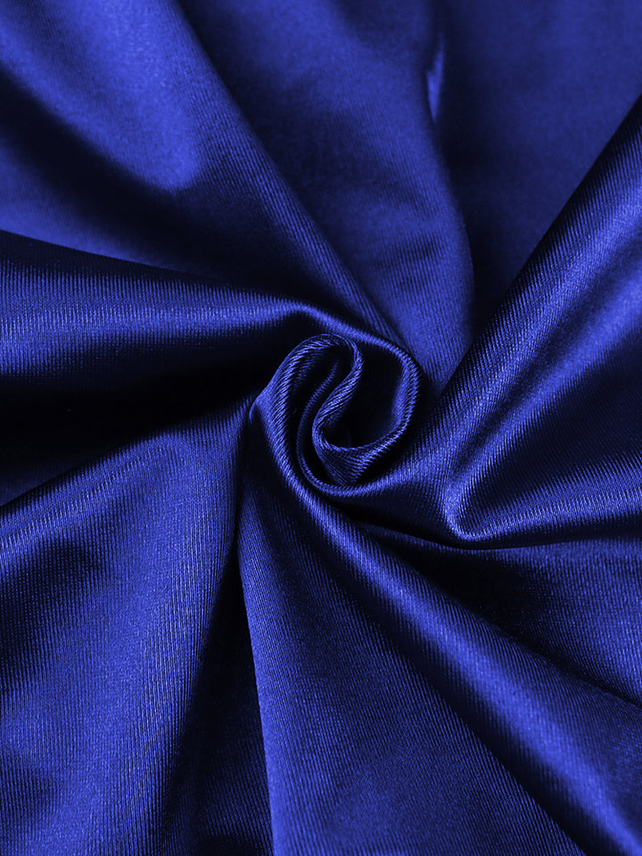 Dame Elegant maxikjole med raffineret drapering og høj slidse Skovae