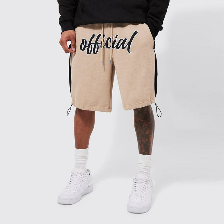 Herrer Sportlige Shorts med kontrasterende design og snøre Stilla
