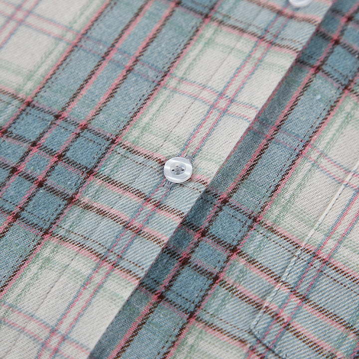 Dame Ternet Flannel Skjorte Bluse med behagelig Oversized Pasform Stilla