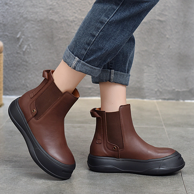 Dame modische Chelsea-Boots med komfortabel gummisål og elastiske indsatser Stilla
