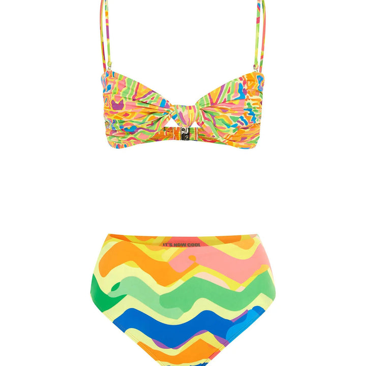 Dame bikini-set med raffineret knudedetalje og høj talje Stilla