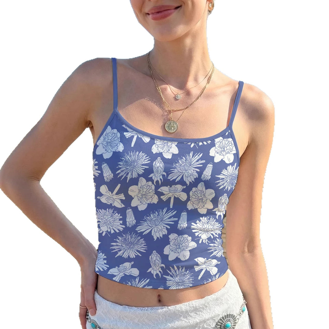 Dame Crop-Top med farverigt mandala-design Skovae