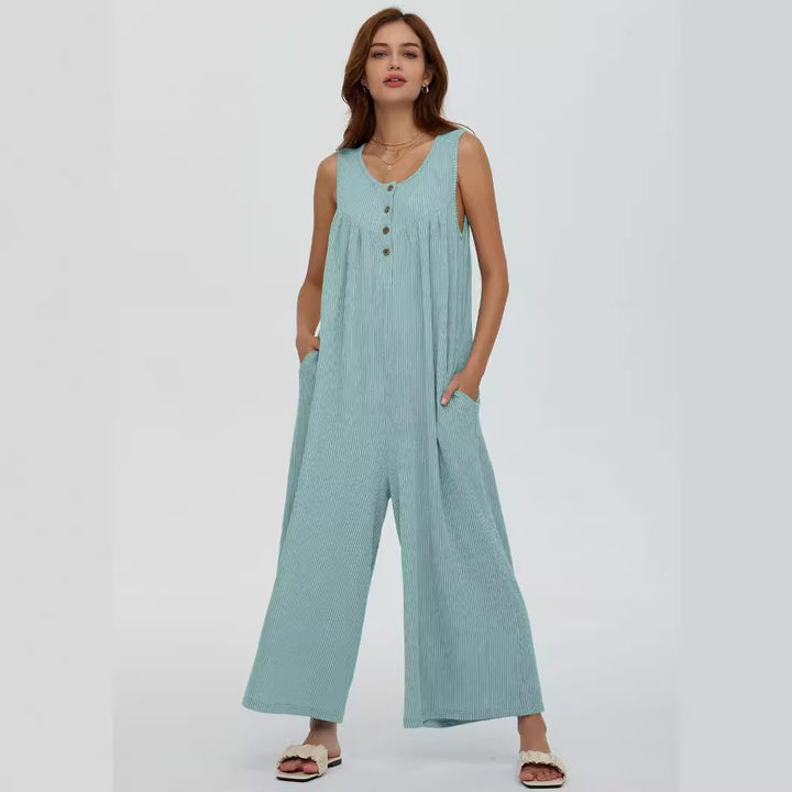 Dame Let Stribet Overall Stilla