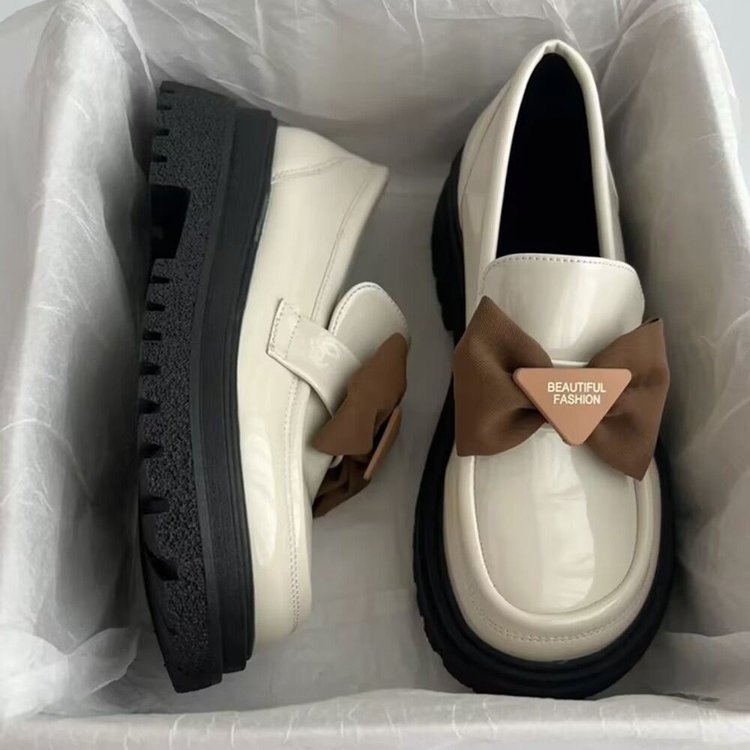 Dame Modiske Loafers med dekorativ sløjfedetail og plateau sål Stilla