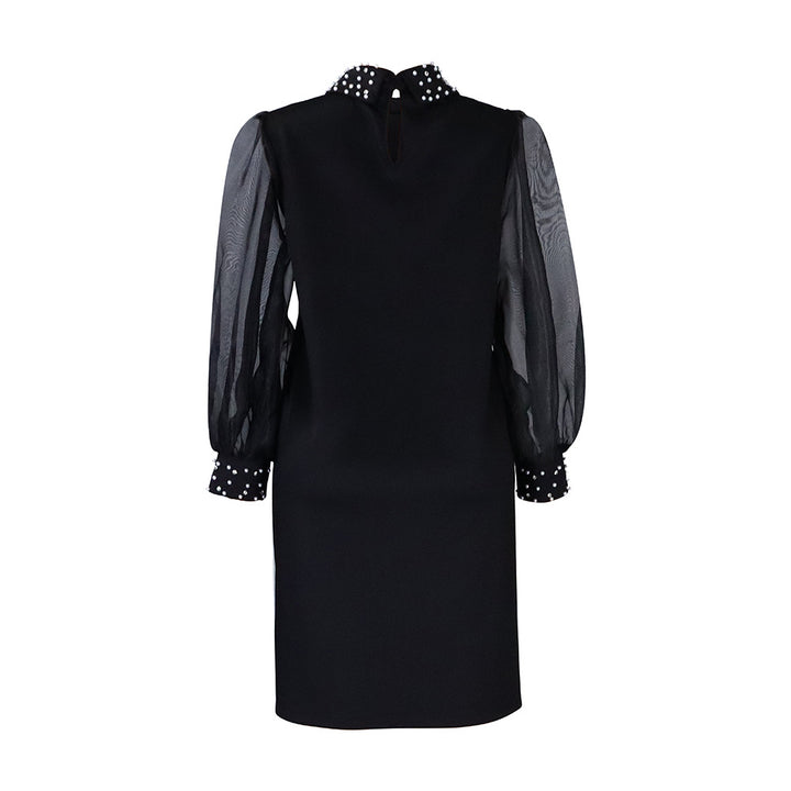 Damekjole med transparente ærmer og elegante perledetaljer Stilla