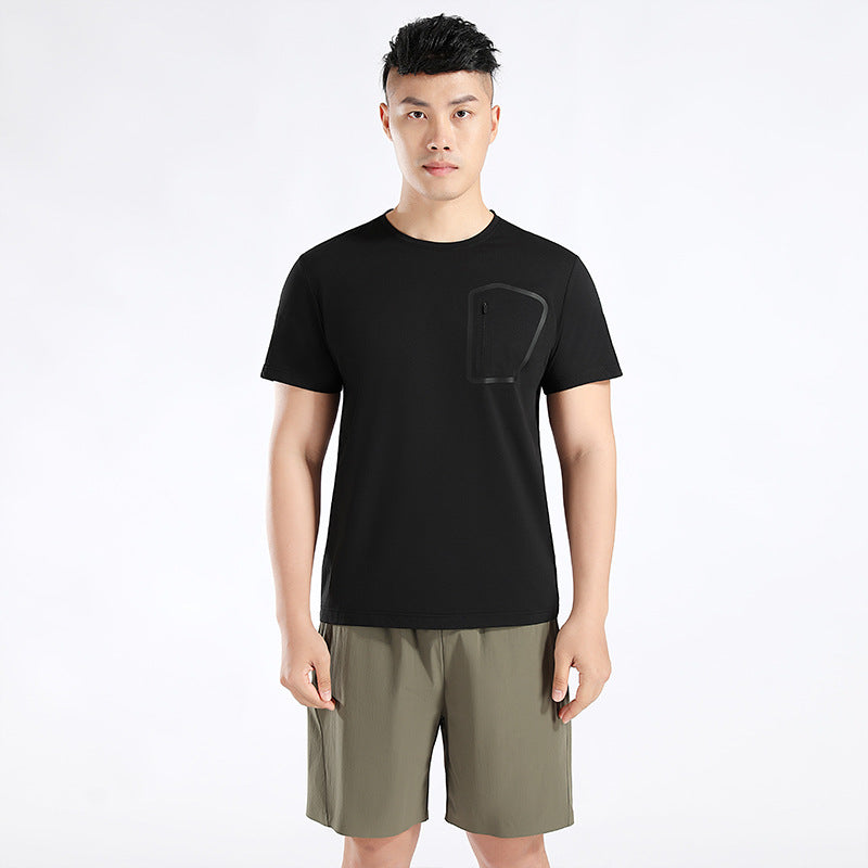 Herrer Funktions-T-shirt med praktisk sidelomme Stilla