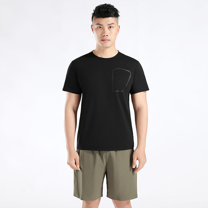 Herrer Funktions-T-shirt med praktisk sidelomme Stilla