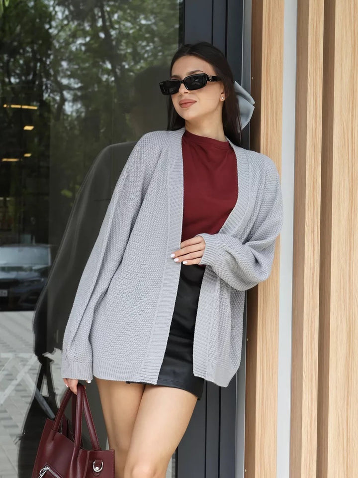 Femme Struktureret Strik Oversized Cardigan Stilla