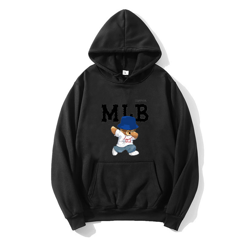 Dame hoodie med kreativt dyre- og skriftdesign Skovae
