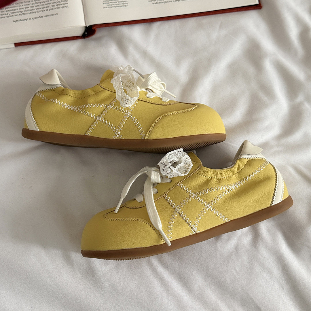 Femme Lace-Accent Fritids Sneakers Stilla