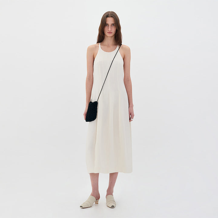 Dame maxikjole med elegant skater-snit Stilla