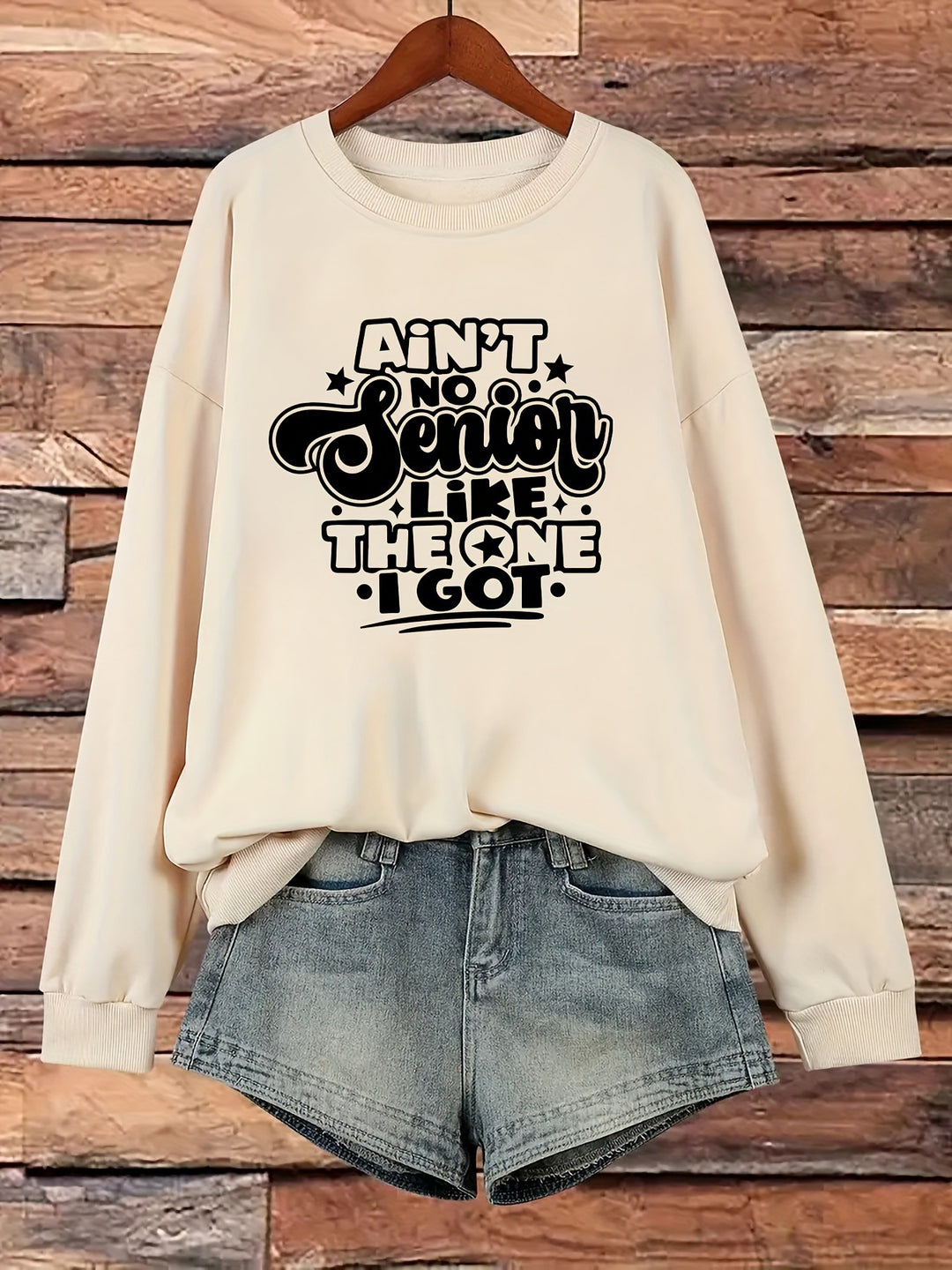 Kvinders sweatshirts med afslappet slogan-design Stilla