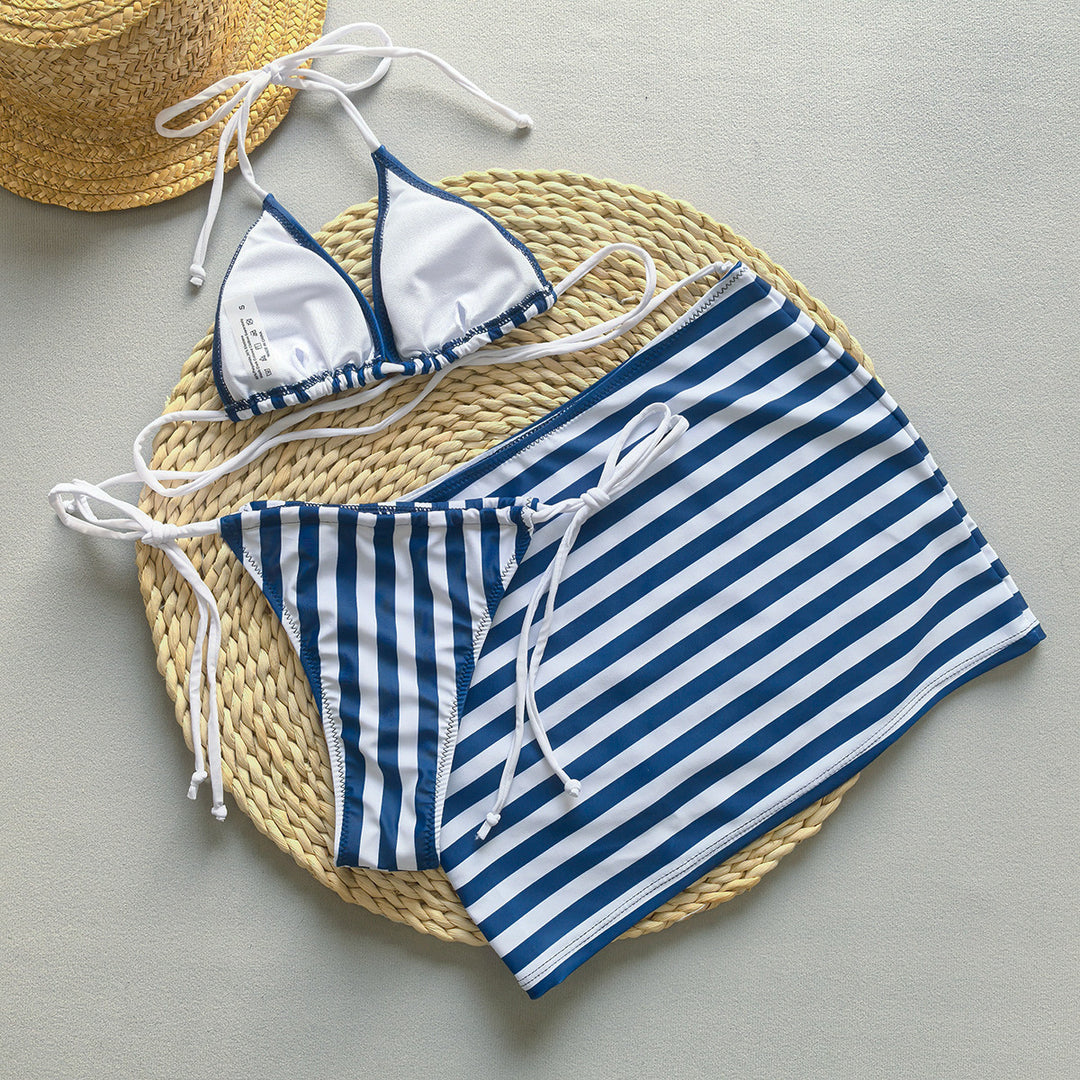 Dame Bikini med legende Mini-nederdel Stilla