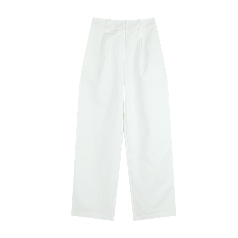 Dame elegant højtaljede culotte med praktiske folder og bredt ben Stilla