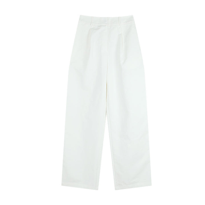 Dame elegant højtaljede culotte med praktiske folder og bredt ben Stilla