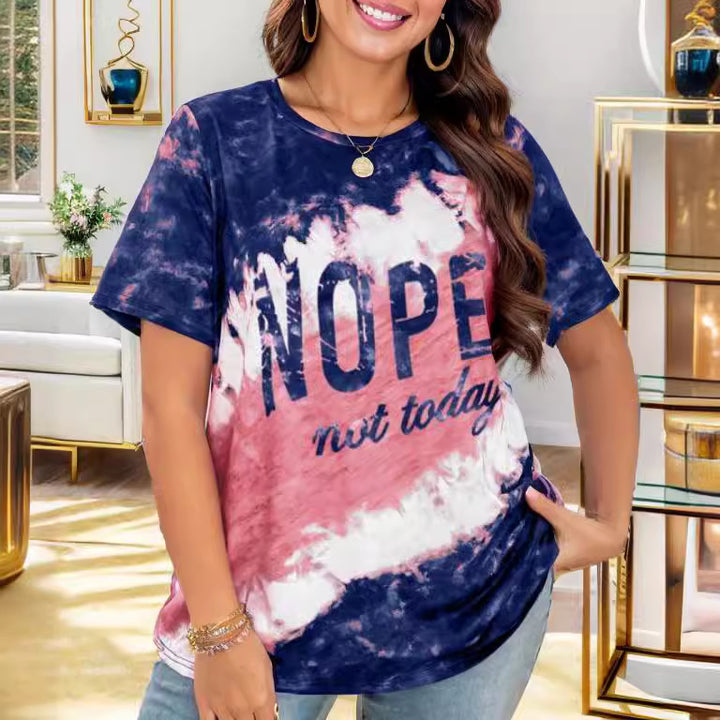 Dame casual T-shirt med statement-print Stilla