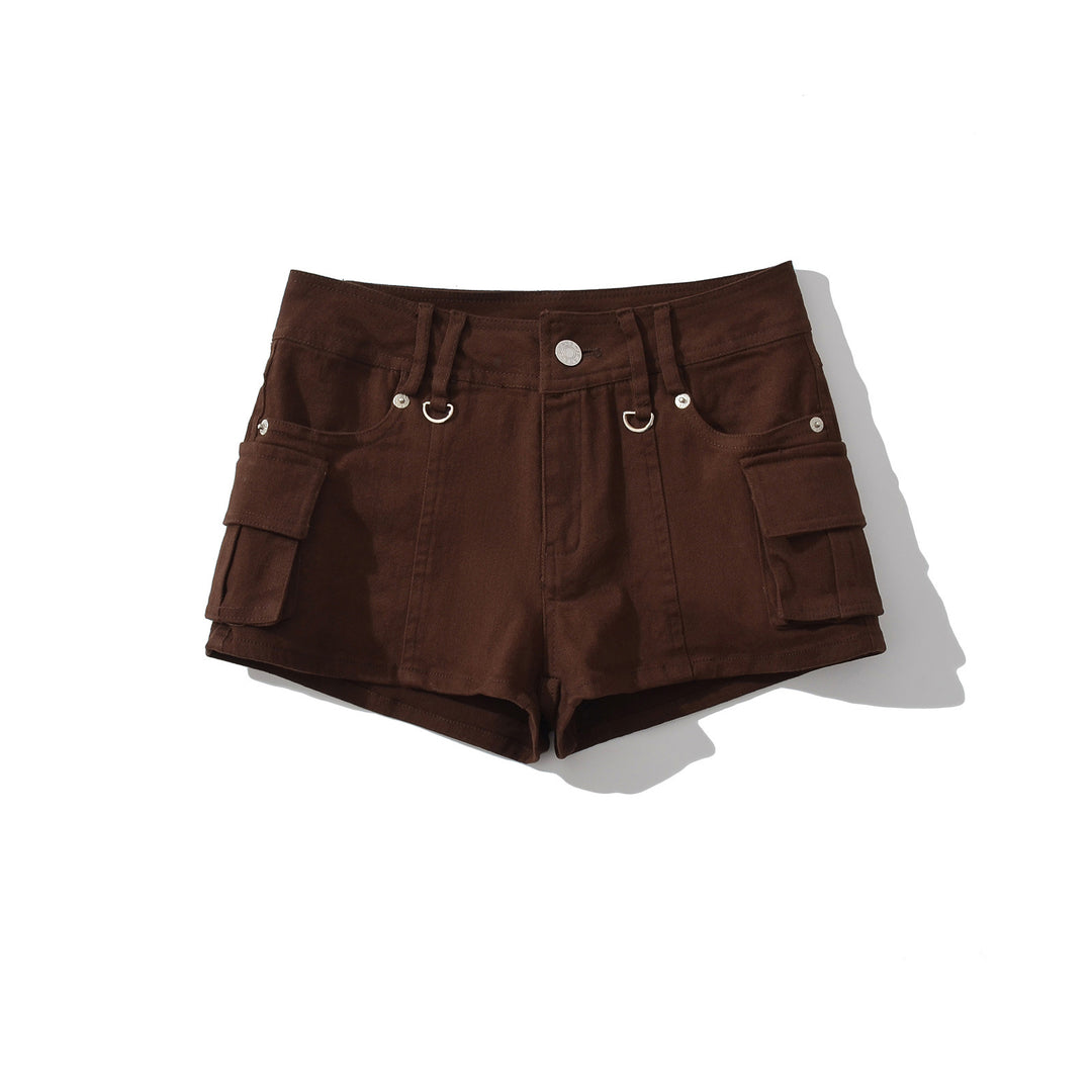 Dame Cargo-shorts med praktiske lommer og elastisk talje Stilla