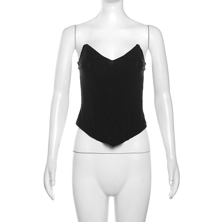 Dame Elegante V-Hals Top i blødt materiale Stilla