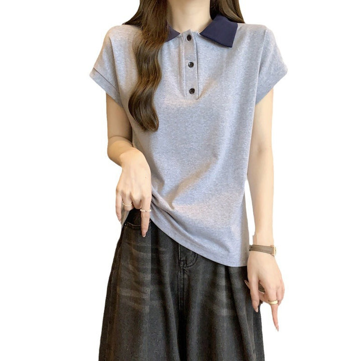 Dame Casual Polo-Shirt med knapdetalje Stilla