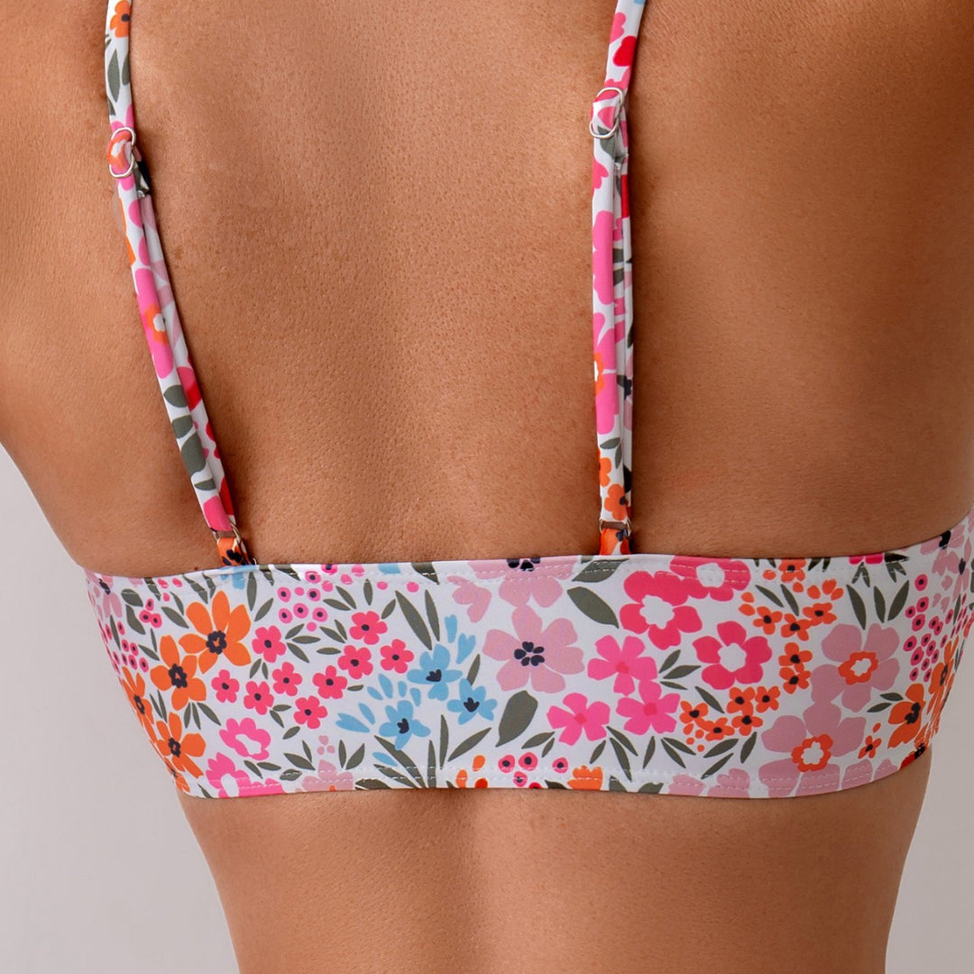 Dame Bikini-sæt med blomsterprint og justerbar bærekomfort Stilla