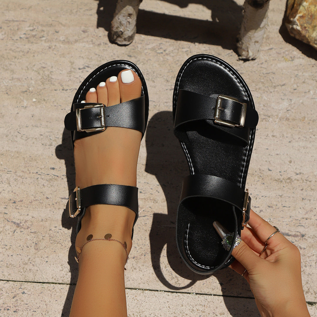 Kvinder højkvalitets spænde-sandaletter med ergonomisk sål og moderigtigt design Stilla