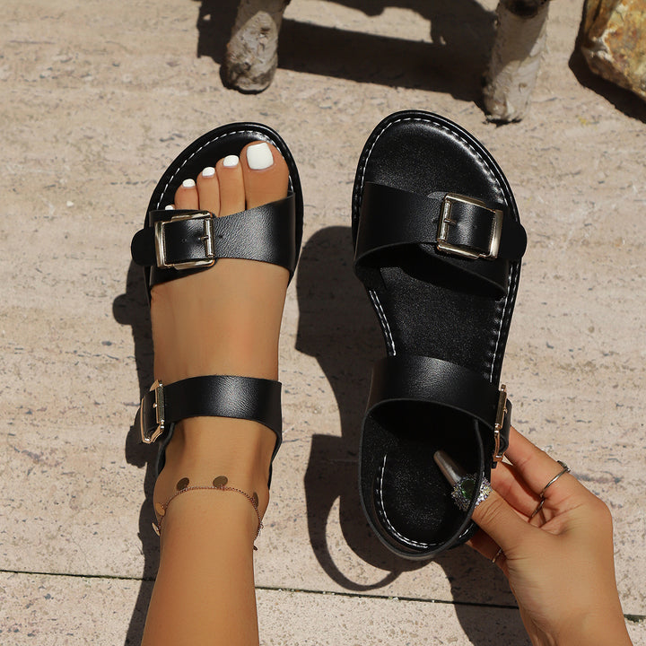 Kvinder højkvalitets spænde-sandaletter med ergonomisk sål og moderigtigt design Stilla