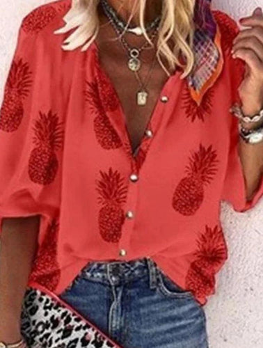 Skovae | Spidsbroderet Boho Langærmet Tunika Bluse