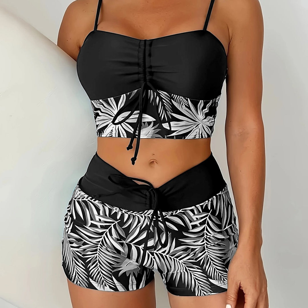 Dame Sporty bikini-top med shorts Skovae
