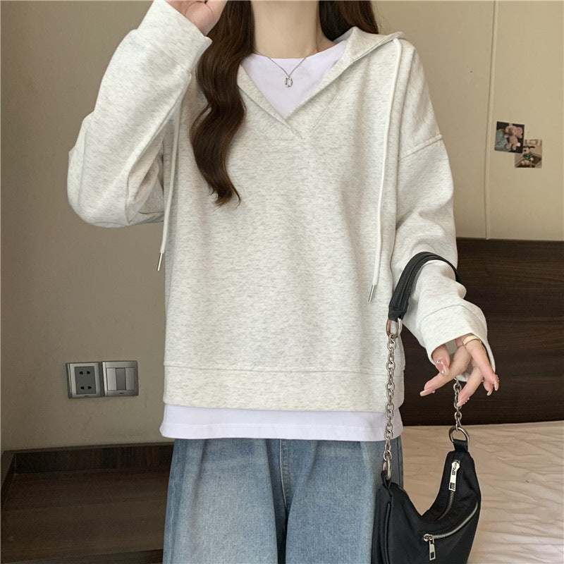 Dame Casual Zip-Up Hoodie med elegant udskæring Stilla