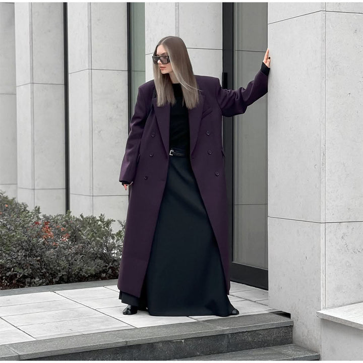 Dame Oversized Trenchcoat med lange ærmer og moderne snit Stilla