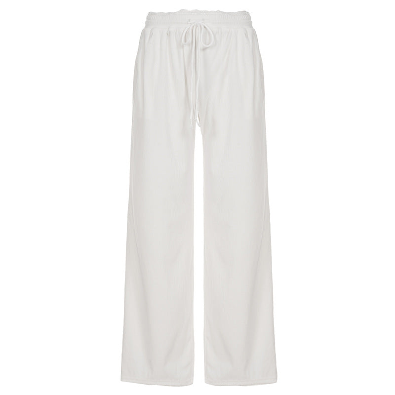 Dame Flared Sweatpants med elastisk talje og komfortabelt design Skovae