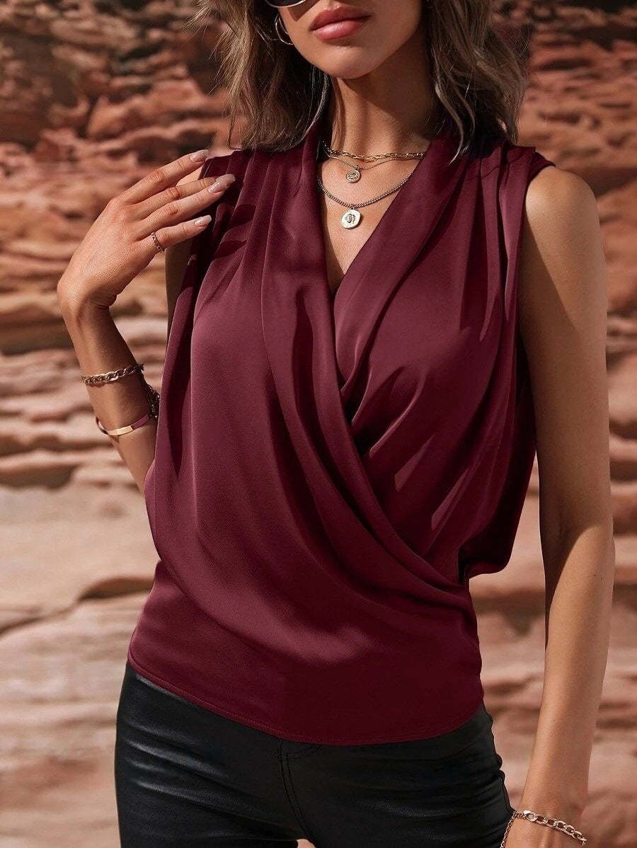 Skovae | Krøllet Vest Sexet Skjorte Top